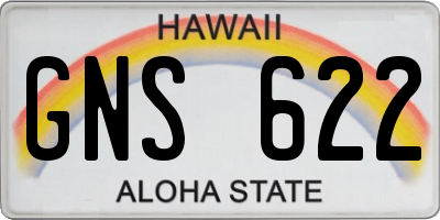 HI license plate GNS622