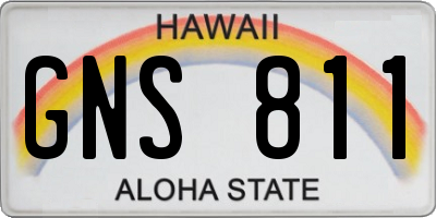 HI license plate GNS811