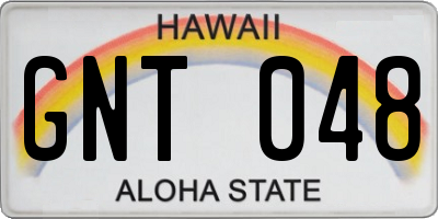 HI license plate GNT048