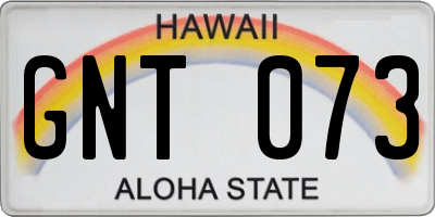 HI license plate GNT073