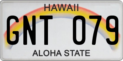 HI license plate GNT079