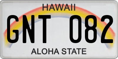 HI license plate GNT082