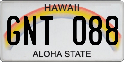 HI license plate GNT088