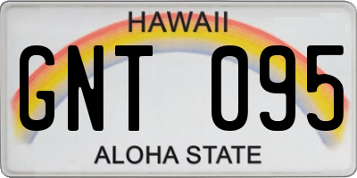 HI license plate GNT095