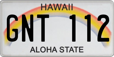 HI license plate GNT112