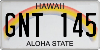 HI license plate GNT145