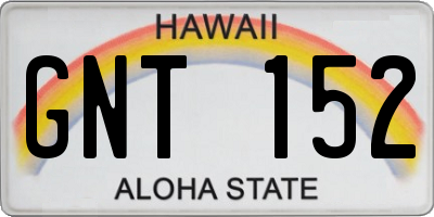 HI license plate GNT152
