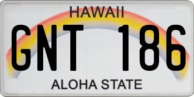 HI license plate GNT186