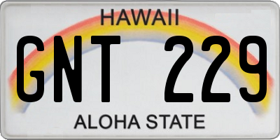 HI license plate GNT229