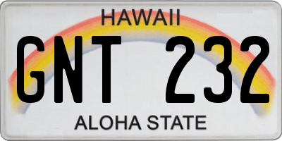 HI license plate GNT232