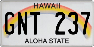 HI license plate GNT237