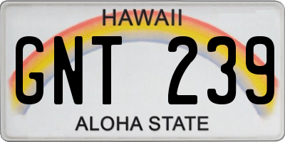 HI license plate GNT239