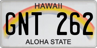 HI license plate GNT262