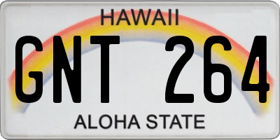 HI license plate GNT264