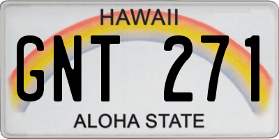 HI license plate GNT271