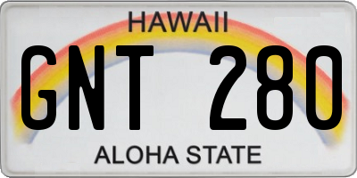 HI license plate GNT280