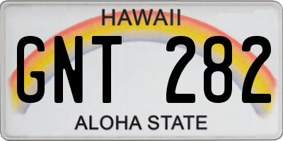 HI license plate GNT282
