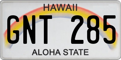 HI license plate GNT285