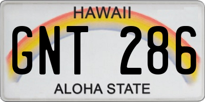HI license plate GNT286