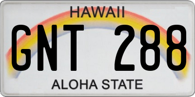 HI license plate GNT288