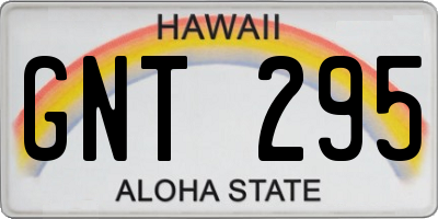 HI license plate GNT295