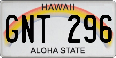 HI license plate GNT296