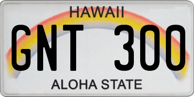 HI license plate GNT300