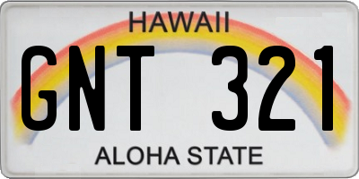 HI license plate GNT321