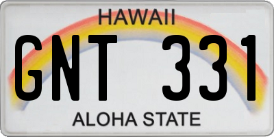HI license plate GNT331