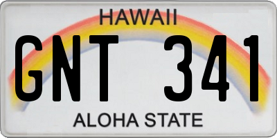 HI license plate GNT341