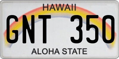 HI license plate GNT350