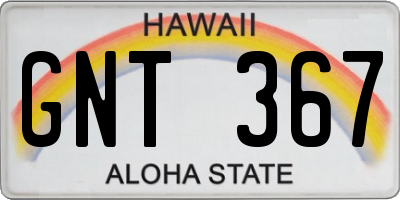 HI license plate GNT367