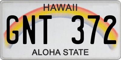 HI license plate GNT372
