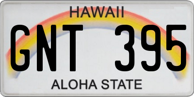 HI license plate GNT395