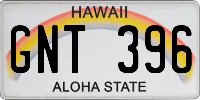 HI license plate GNT396