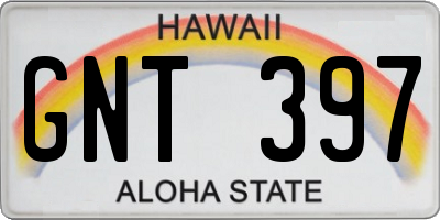 HI license plate GNT397