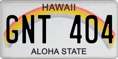 HI license plate GNT404
