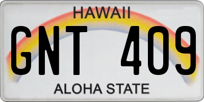 HI license plate GNT409