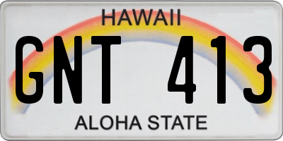 HI license plate GNT413