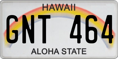 HI license plate GNT464