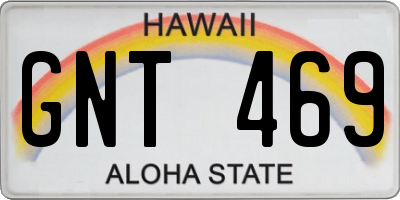 HI license plate GNT469