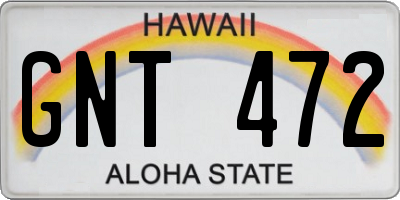 HI license plate GNT472