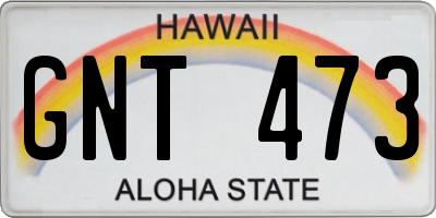 HI license plate GNT473