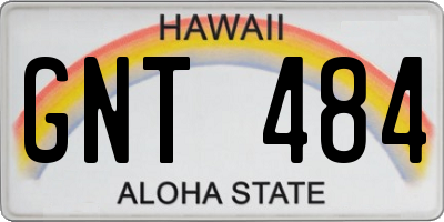 HI license plate GNT484