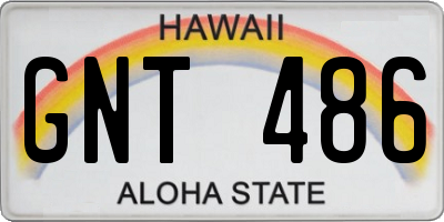 HI license plate GNT486