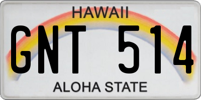HI license plate GNT514