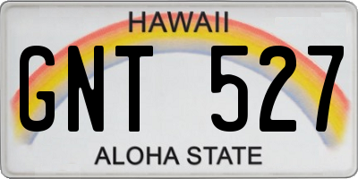 HI license plate GNT527