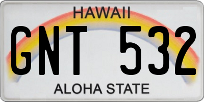 HI license plate GNT532