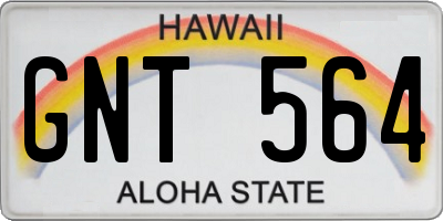 HI license plate GNT564