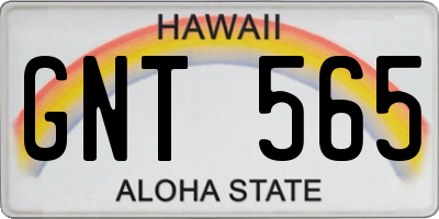 HI license plate GNT565
